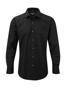 Russell Europe R-960M-0 - Men`s LS Ultimate Stretch Shirt Black