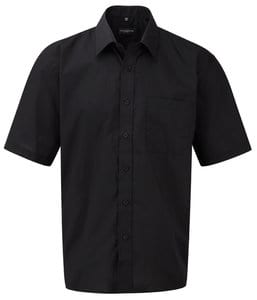 Russell Europe 935M - Short Sleeve Poplin Shirt Black