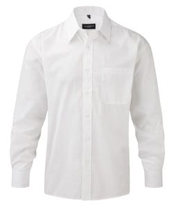 Russell Europe 934M - Longsleeve Poplin Shirt White