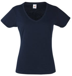Fruit of the Loom 61-398-0 - Lady-Fit Valueweight V-neck T Deep Navy