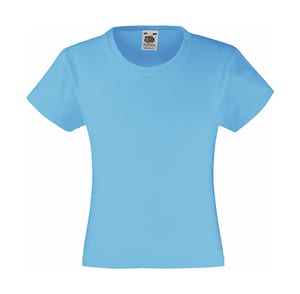 Fruit of the Loom 61-005-0 - Girls Value Weight T Azure Blue