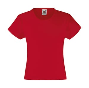 Fruit of the Loom 61-005-0 - Girls Value Weight T Red