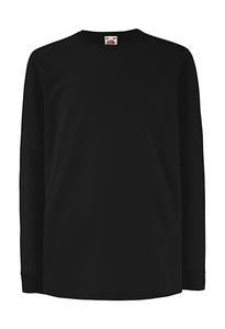 Fruit of the Loom 61-007-0 - Kids LS Value Weight T Black