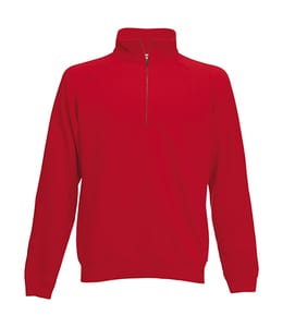 Fruit of the Loom 62-114-0 - Zip Neck Sweat Red