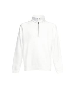 Fruit of the Loom 62-032-0 - Zip Neck Raglansweat White