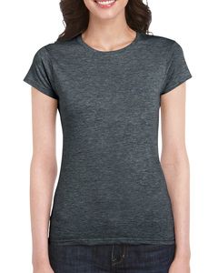 Gildan 64000L - Ladies Fitted Ring Spun T-Shirt Dark Heather