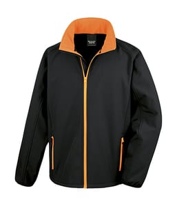 Result Core R231M - Printable softshell jacket Black/Orange