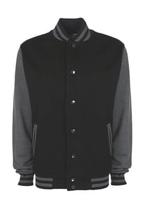 FDM FV001 - Varsity Jacket Black/Charcoal