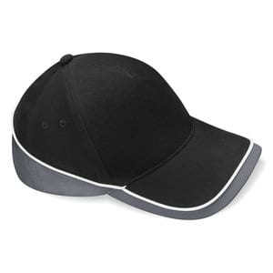 Beechfield B171 - Teamwear Competition Cap Black/Graphite Grey/White