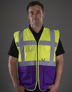 Yoko HVW801 - Hi Vis Executive Waistcoat Black