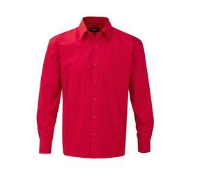 Russell Collection JZ936 - Mens Long Sleeve Pure Cotton Easy Care Poplin Shirt