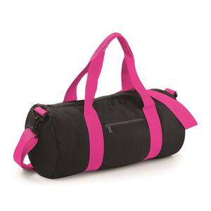 BagBase BG144 - Original Barrel Bag Black/Fuchsia