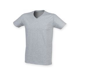 Skinnifit SF122 - The Feel Good V-Neck Men Heather Grey