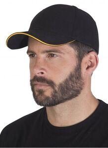 Black&Match BM911 - 6-panel sandwich cap Black/Gold