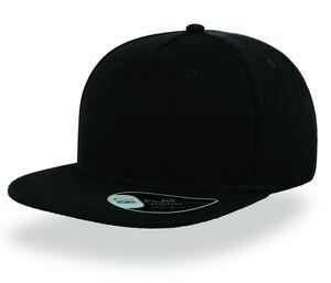 Atlantis AT090 - 5 panel flat visor cap Black