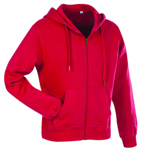 Stedman STE5610 - Sweater Hooded Zip Active for him Crimson Red