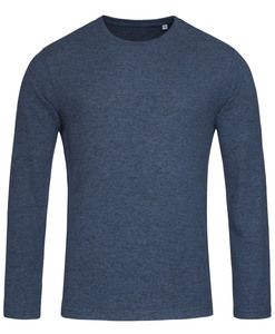 Stedman ST9080 - Long sleeve pullover for men Stedman - KNIT Marina Blue Melange