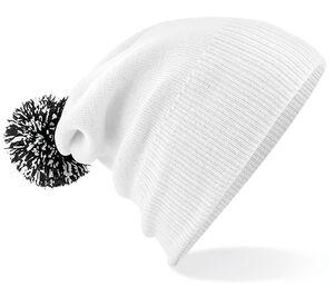 Beechfield BF450 - Snowstar beanie White / Black