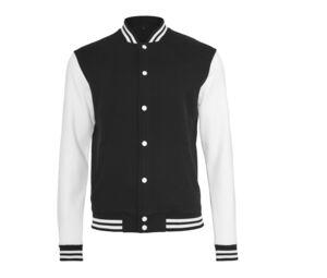 Build Your Brand BY015 - baseball Sweatshirt Black / White