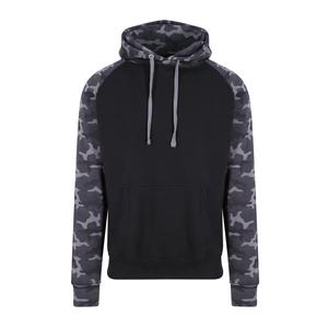 AWDIS JH009 - Baseball sweatshirt Solid Black / Black Camo