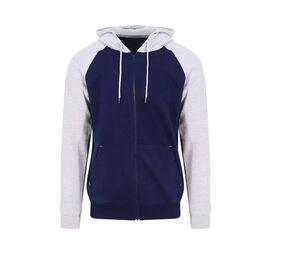 AWDIS JH063 - Zipped baseball sweatshirt