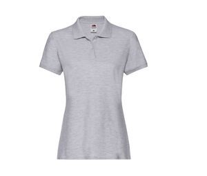 Fruit of the Loom SC386 - Women's Cotton Polo Shirt Heather Grey