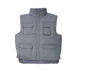 VELILLA VL108 - MULTI-POCKET PADDED BODYWARMER Grey