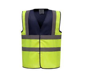 Yoko YK100 - High visibility 2 b&b vest Child (HVW100CH) Navy / Hi Vis Yellow