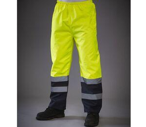 Yoko YK461 - High visibility two-tone overpants Hi Vis Yellow/Navy