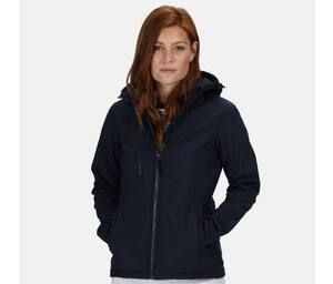 Regatta RGA702 - Women's hooded softshell jacket Black / Black