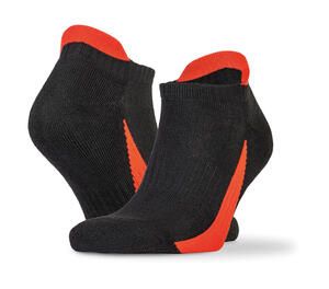 Spiro S293X - 3-Pack Sneaker Socks Black/Red