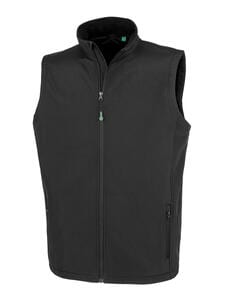 Result Genuine Recycled R902M - Men's Recycled 2-Layer Printable Softshell B/W Black