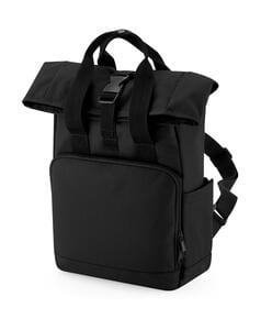 Bag Base BG118S - Recycled Mini Twin Handle Roll-Top Backpack Black
