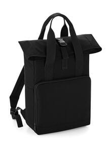 Bag Base BG118 - Twin Handle Roll-Top Backpack Black