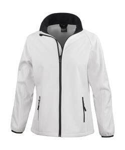 Result Core R231F - Women's printable softshell jacket White/Black