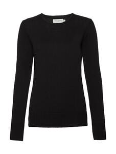 Russell Collection 0R717F0 - Ladies' Crew Neck Knitted Pullover Black