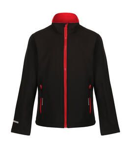 Regatta Junior TRA732 - Junior Ablaze 2-Layer Softshell Jacket Black/Classic Red
