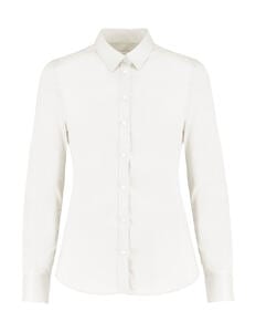 Kustom Kit KK782 - Women's Tailored Fit Stretch Oxford Shirt LS White