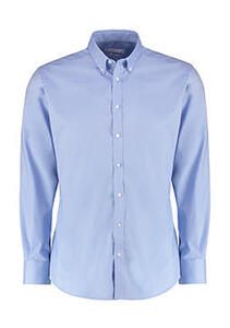 Kustom Kit KK182 - Slim Fit Stretch Oxford Shirt LS Light Blue