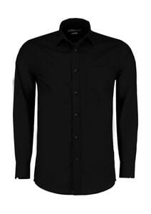 Kustom Kit KK142 - Tailored Fit Poplin Shirt Black