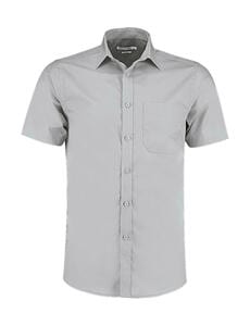 Kustom Kit KK141 - Tailored Fit Poplin Shirt SSL Light Grey