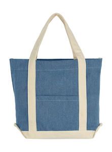 SG Accessories - BAGS (Ex JASSZ Bags) CA-3828 DS - Canvas Denim Shopper Dark Blue Stonewash/Natural