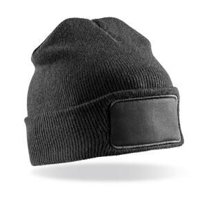 Result Genuine Recycled RC927X - Recycled Double Knit Printers Beanie Black