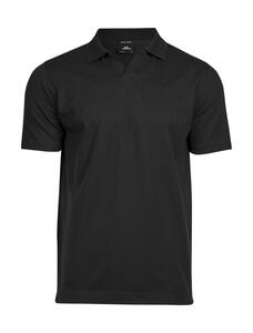 Tee Jays 1404 - Luxury Stretch V-Neck Polo Black