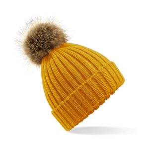 Beechfield B412 - Fur Pop Pom Chunky Beanie