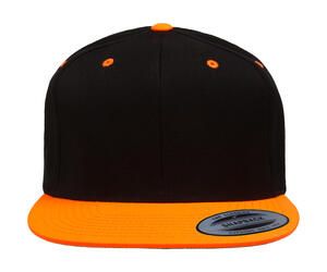 Yupoong 6089MT - Classic Snapback 2-Tone Cap Black/Neon Orange