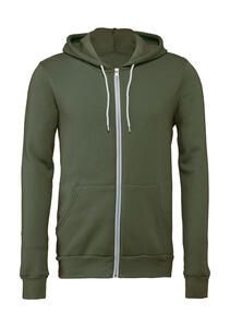 Bella 3739 - Unisex Poly-Cotton Full Zip Hoodie Military Green