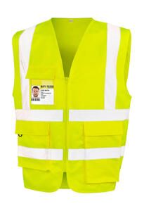 Result Safe-Guard R477X - Heavy Duty Polycotton Security Vest Fluorescent Yellow