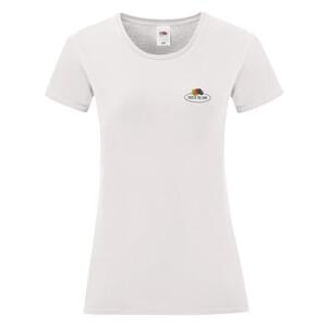 Fruit of the Loom Vintage Collection 011432J - Ladies Vintage T Small Logo Print White