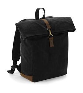 Quadra QD655 - Heritage Waxed Canvas Backpack Black